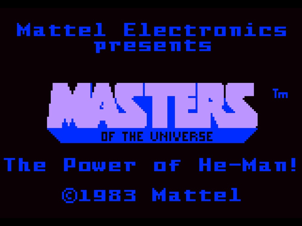 Title Screen of Masters of the Universe: The Power of He-Man for Intellivision